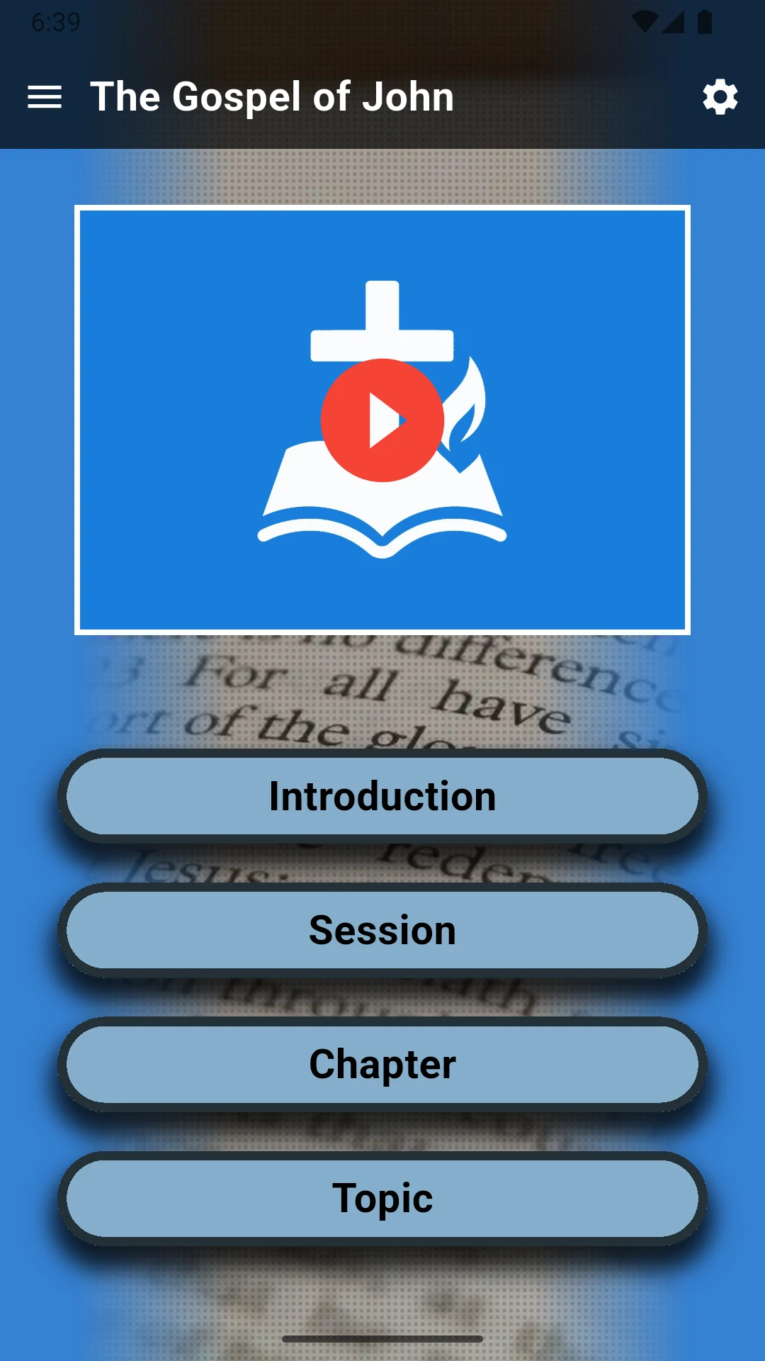 John's Gospel screenshot