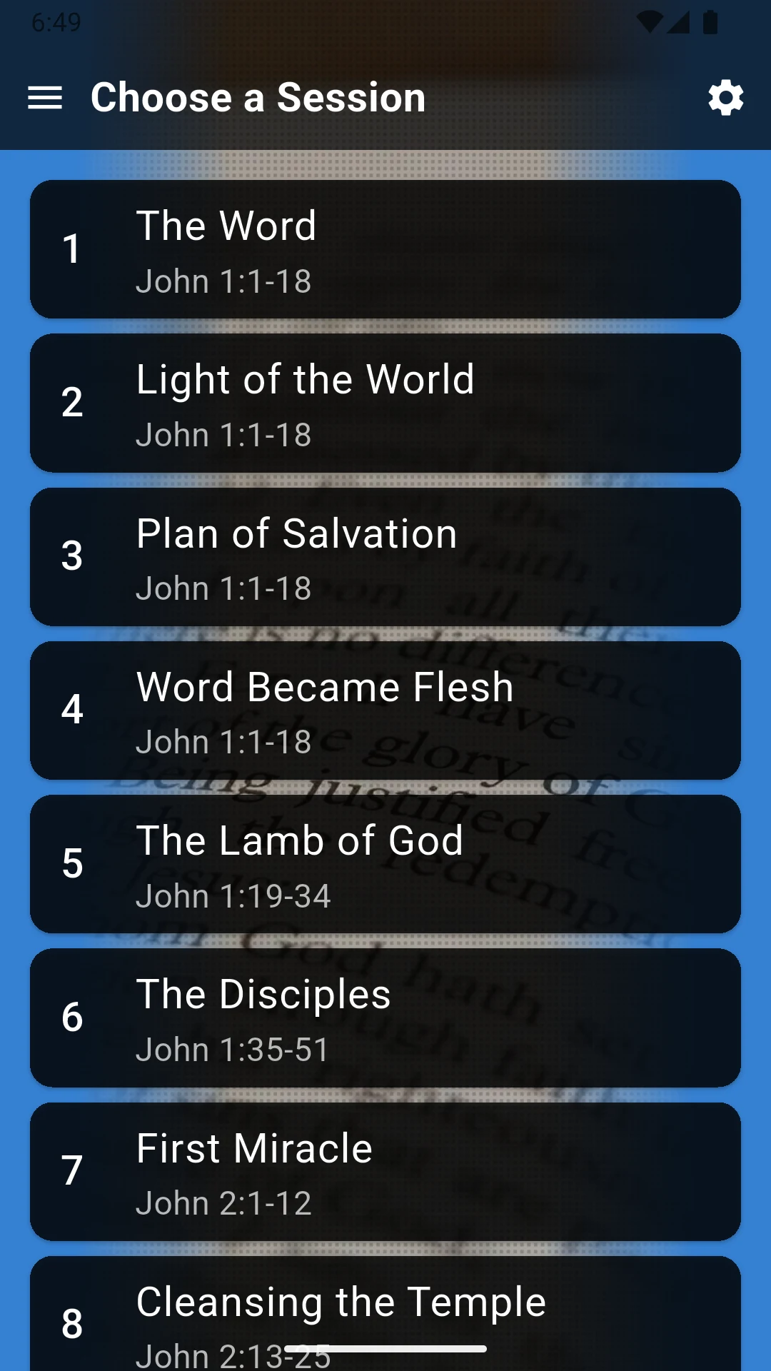 John's Gospel screenshot